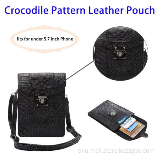 Private Label Cross Body Mini Bag, leather Pouch Bagfor Mobile Phones